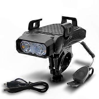 Kit di accessori per bici 4 in 1 con luce, clacson, supporto per telefono e batteria da 4000 mAh