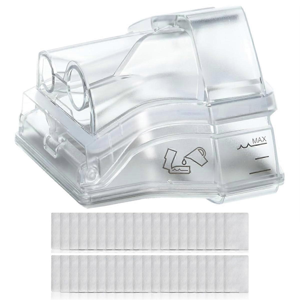 Replacement Water Chamber for AirSense 10 & AirCurve 10,Extra W/40Pack Replacement Filters for CPAP Machines