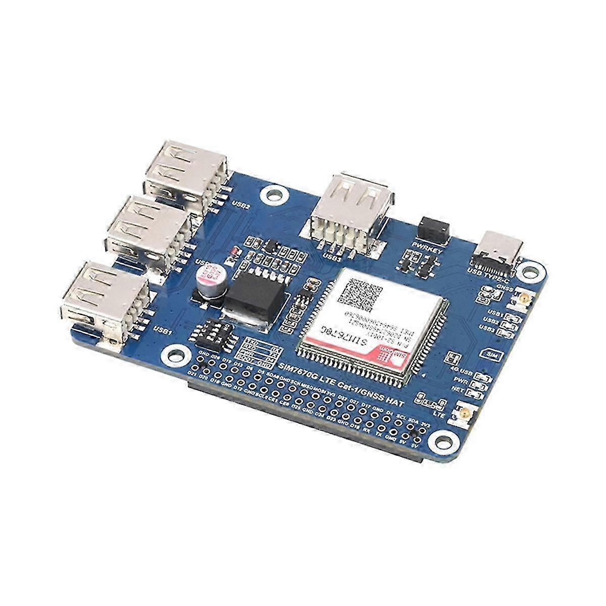 SIM7670G Module for LTE Cat-1 Connectivity, USB Expansion & GNSS Technology