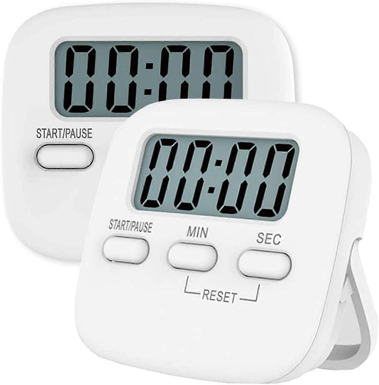 Pack Digital Kitchen Timer Magnetic Countdown Timer with Loud Alarm, Large