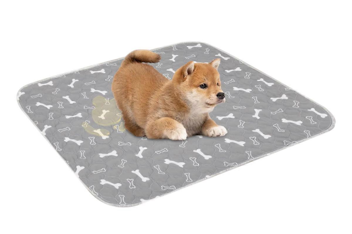 Washable Waterproof Dog Pee Pads Quick Absorbent Puppy Training Mat-Grey