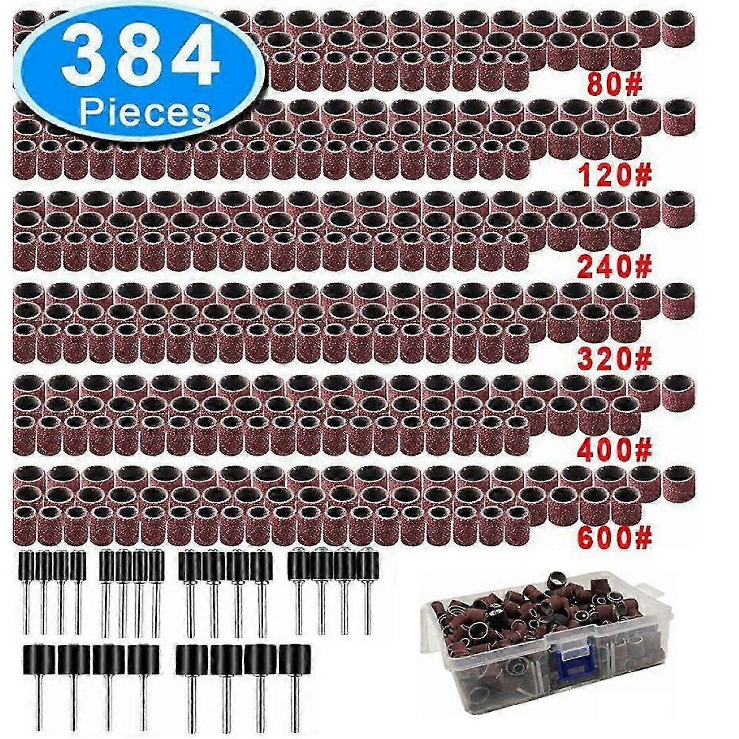 384 pcs Drum sharpening set for nail drills accessories Rotating set -HK908