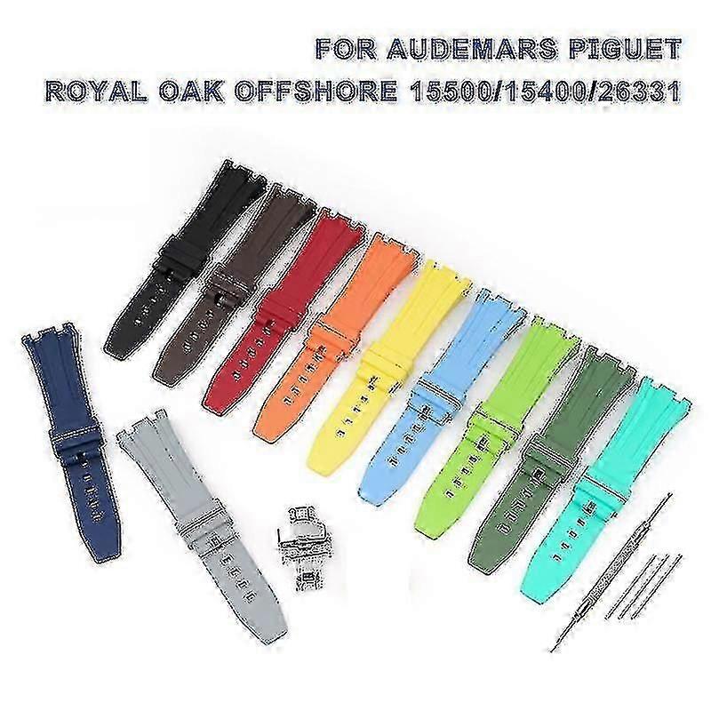 Cinturino con fibbia a farfalla in argento per Audemars Piguet Royal Oak 15500/15400 26mm in acciaio inossidabile