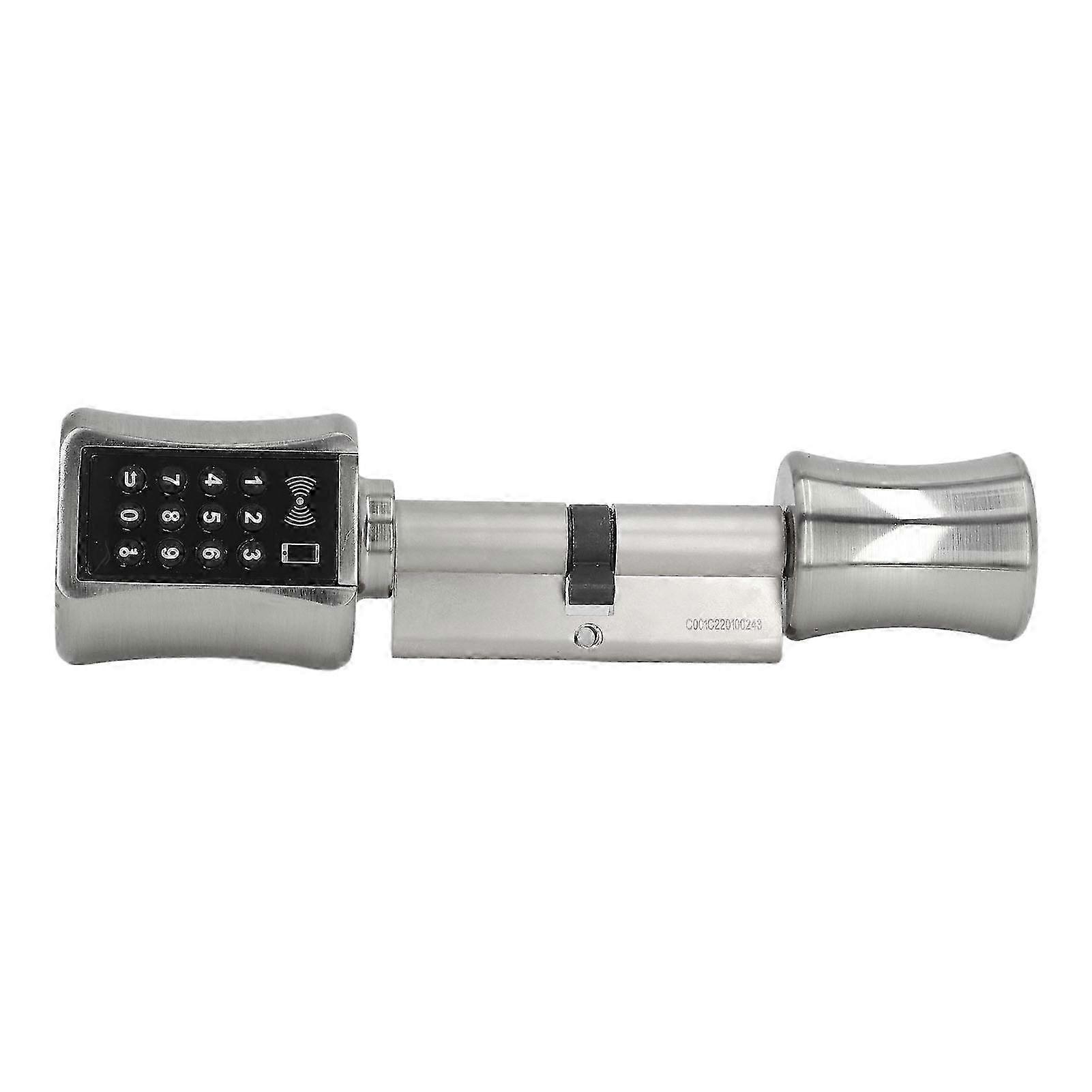 2025 Keyless Electric Lock Stainless Steel Brass Low Consumption Smart Cylinder Lock with Emergency Interface