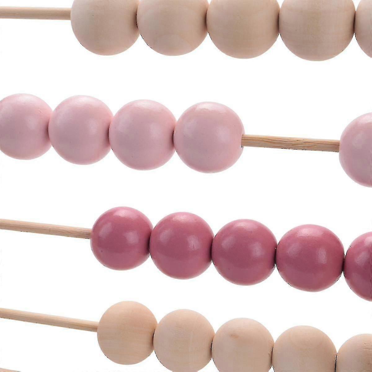 Natural Wooden Abacus With Beads Kids Room Desktop Decor Baby Early Learning Educational Toys Boy R