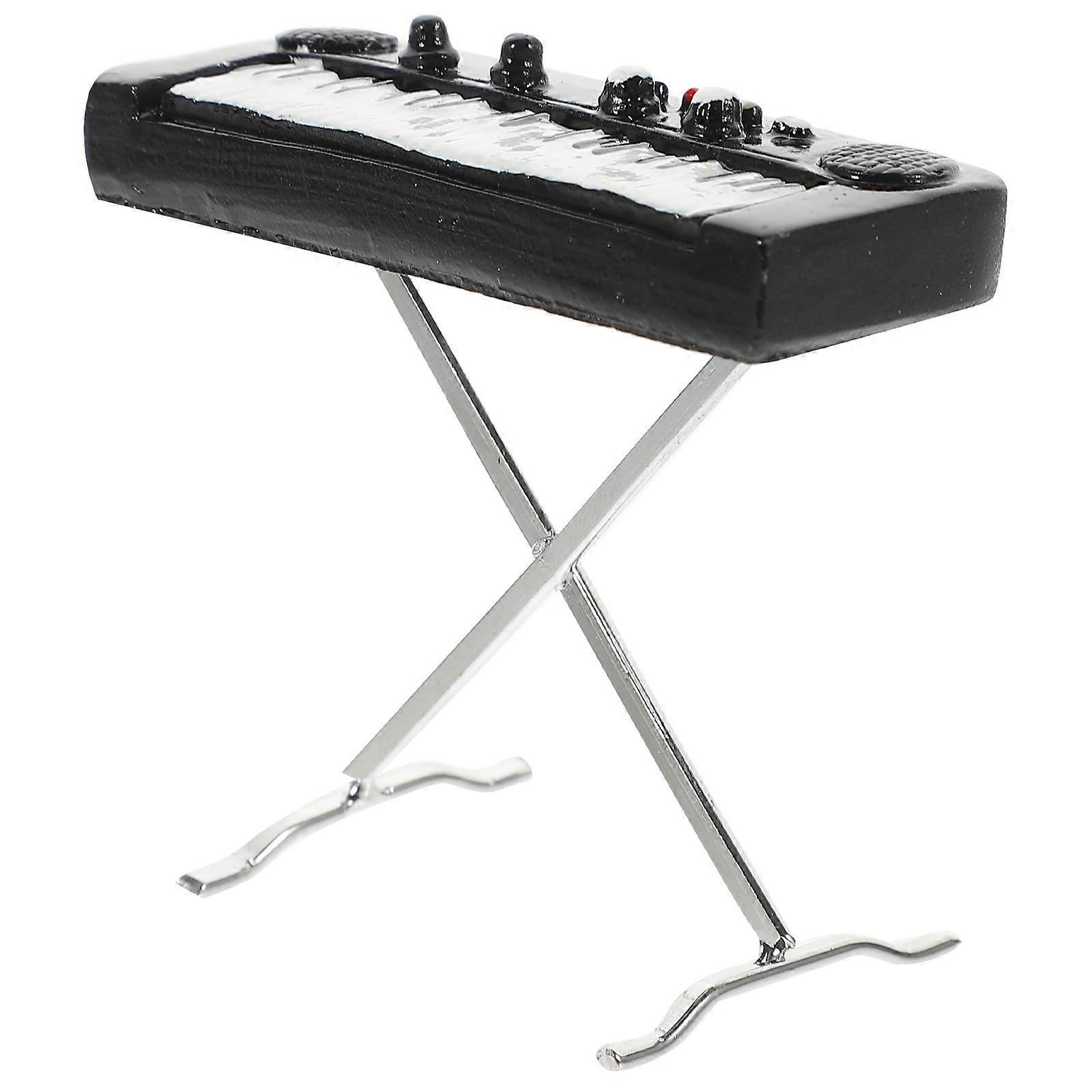 Electronic Organ Miniature Model for Decor 3Pcs Mini Musical Instruments Alloy