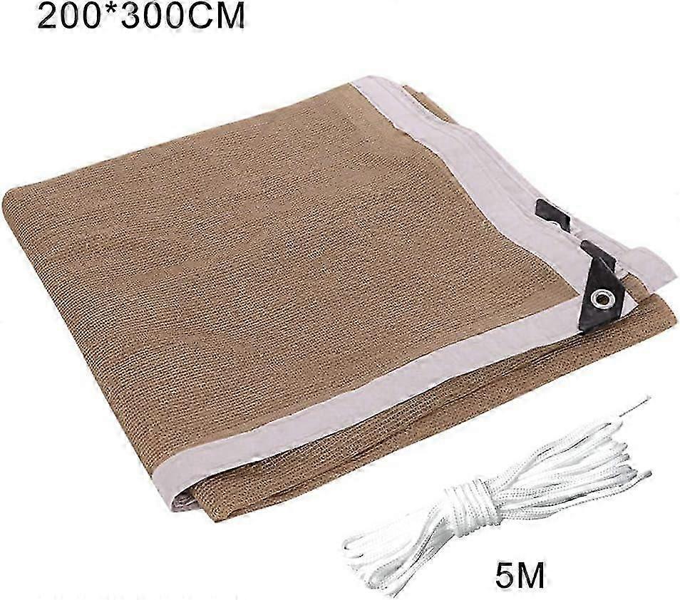Rectangular shade sail 3 x 3 m in windproof fabric for terrace, garden, yard, outdoor playground