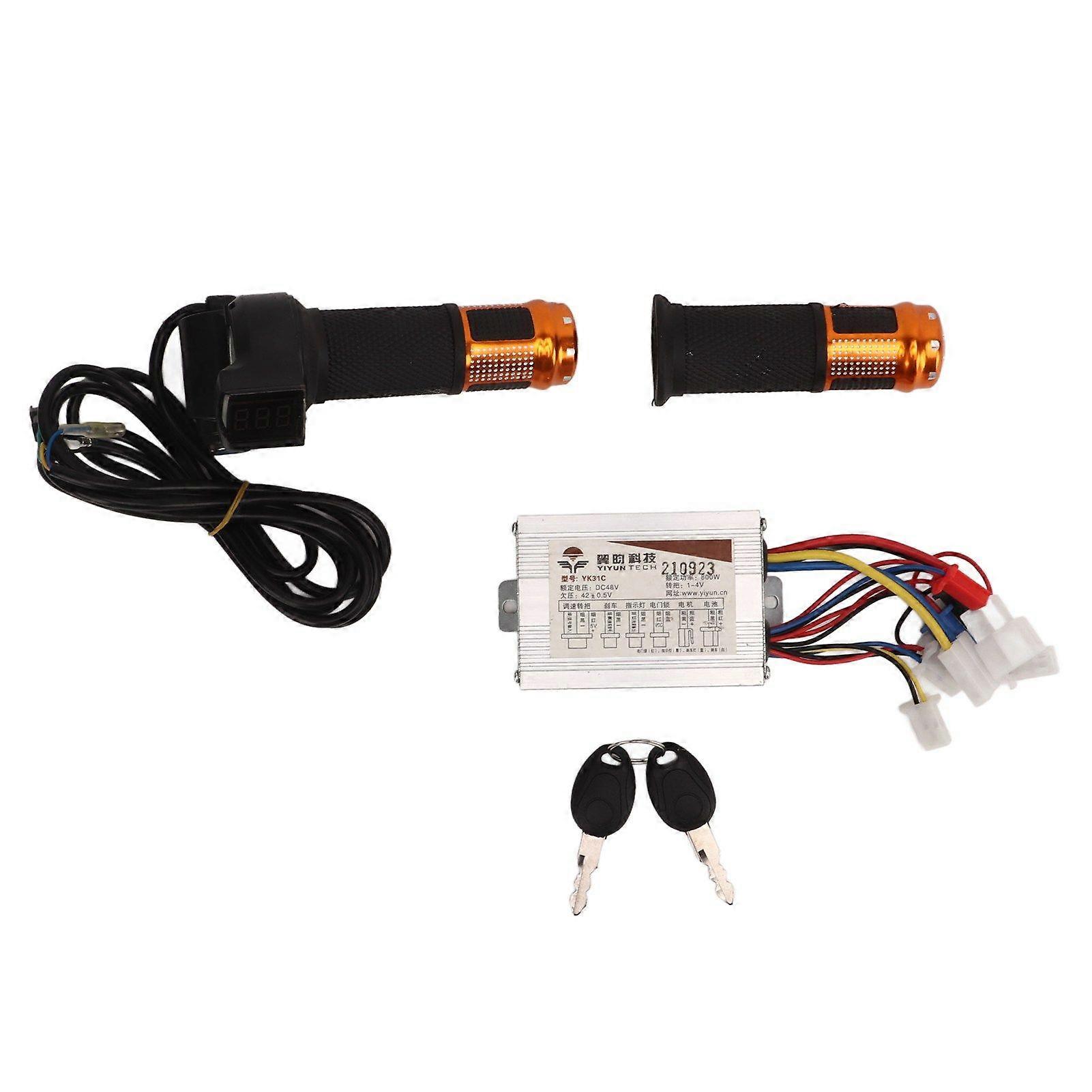 DC48V 800W Brushed DC Motor Speed Controller With Gold All Purpose Twist Grip for Electric Bike