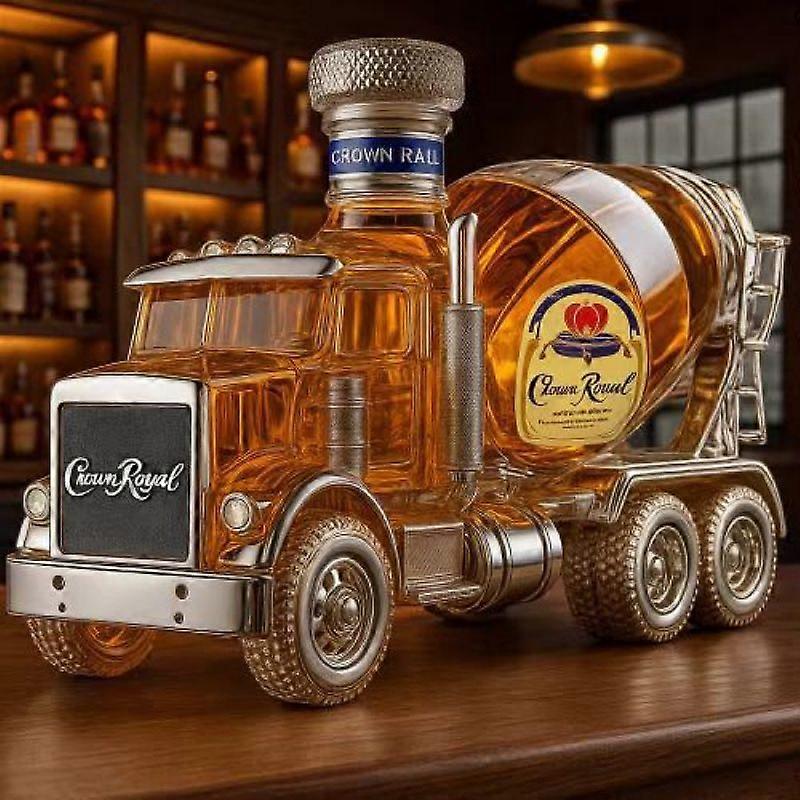 Νέο μπουκάλι ουίσκι 10 oz Novelty Glass Decanter Cement Mixer Creative Home Bar