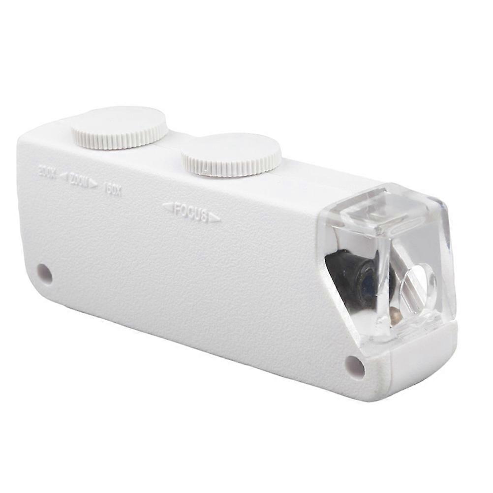 Adjustable Phone Microscope Cellphone Accessory White Abs Metal Optical Glass Relieve Visual Fatigue 1Set