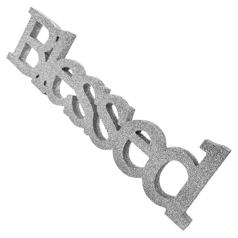 Rustic Farmhouse Blessed Wooden Sign for Decoration 3Pcs Tabletop Letters