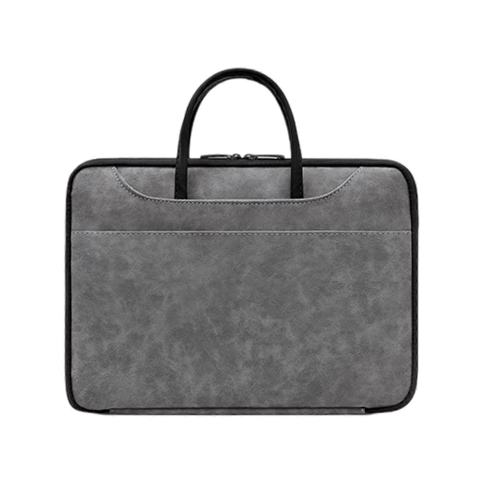 Capa impermeável para laptop com vários bolsos, interior acolchoado, leve, ideal para viagens e negócios, preta, 16 polegadas.