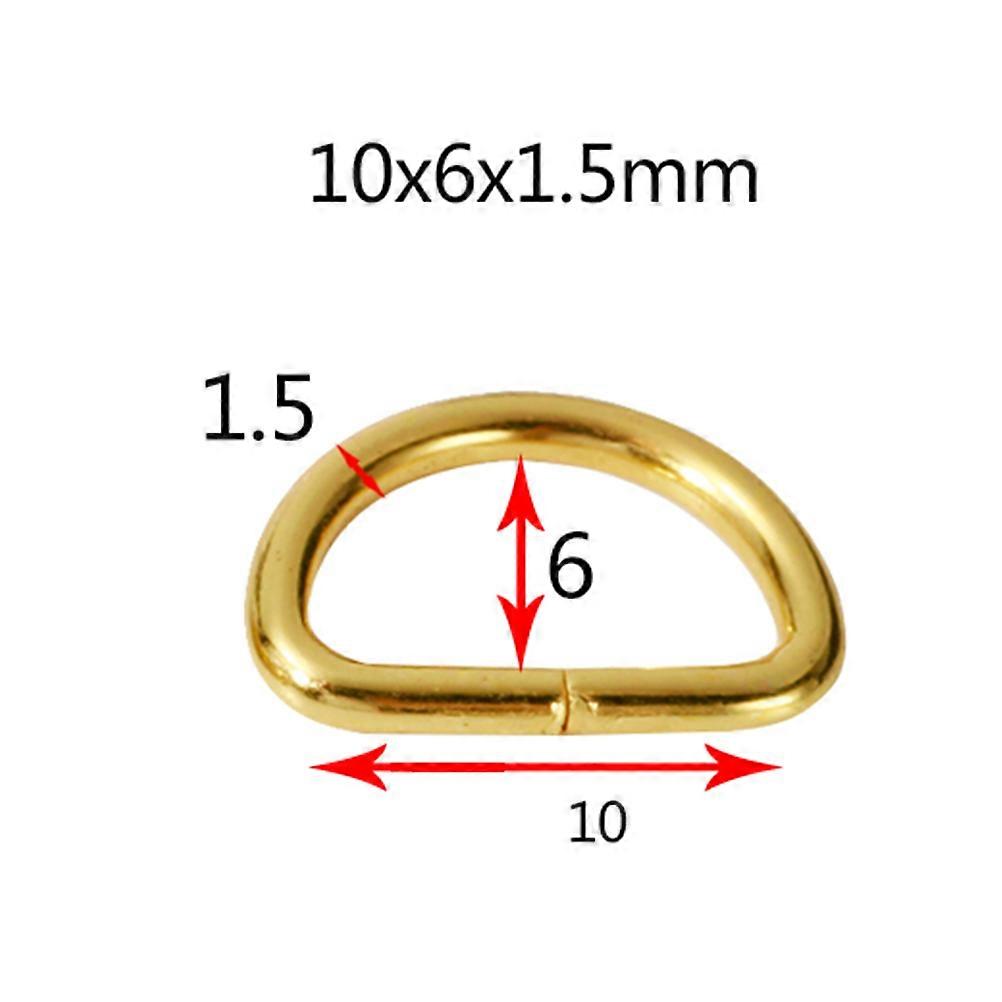 Multi-Purpose 20Pcs D Shaped Metal Strap Buckles for Luggage Backpack Belt in Golden