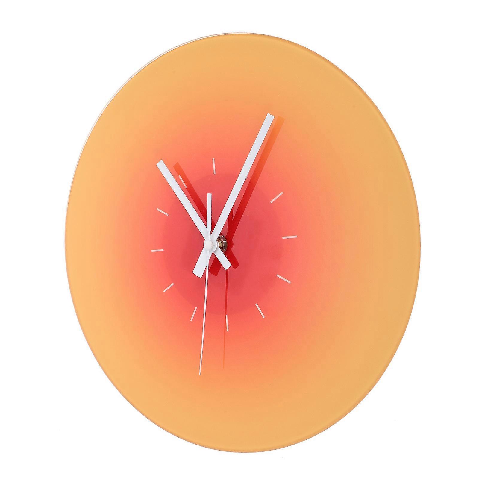Gradient Glass Hanging Clock for Decoration Decorative Non-Ticking Clock Bedroom