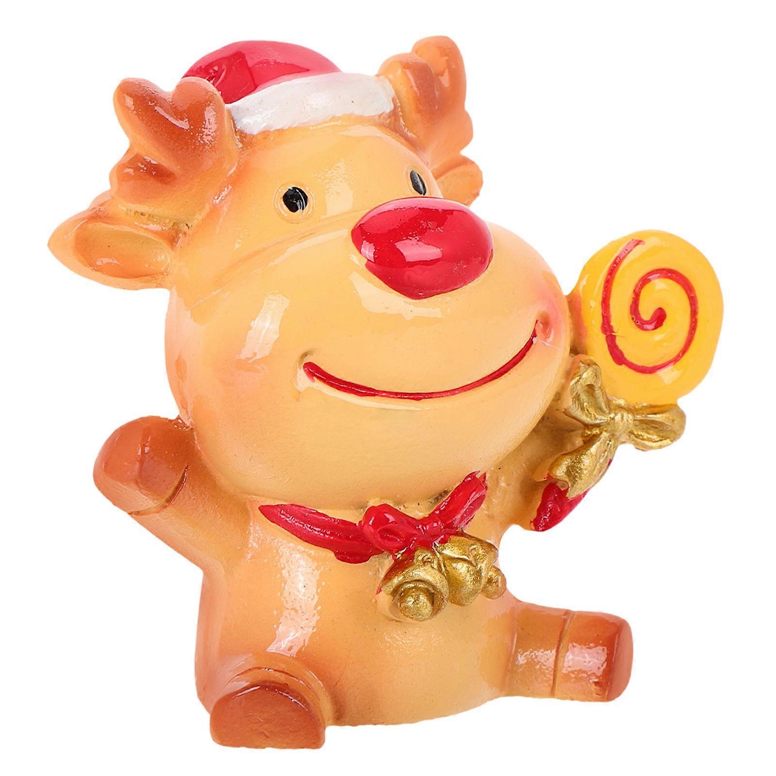 Resin Mini Xmas Figure for Decor with Fine Craftsmanship and Multi Color