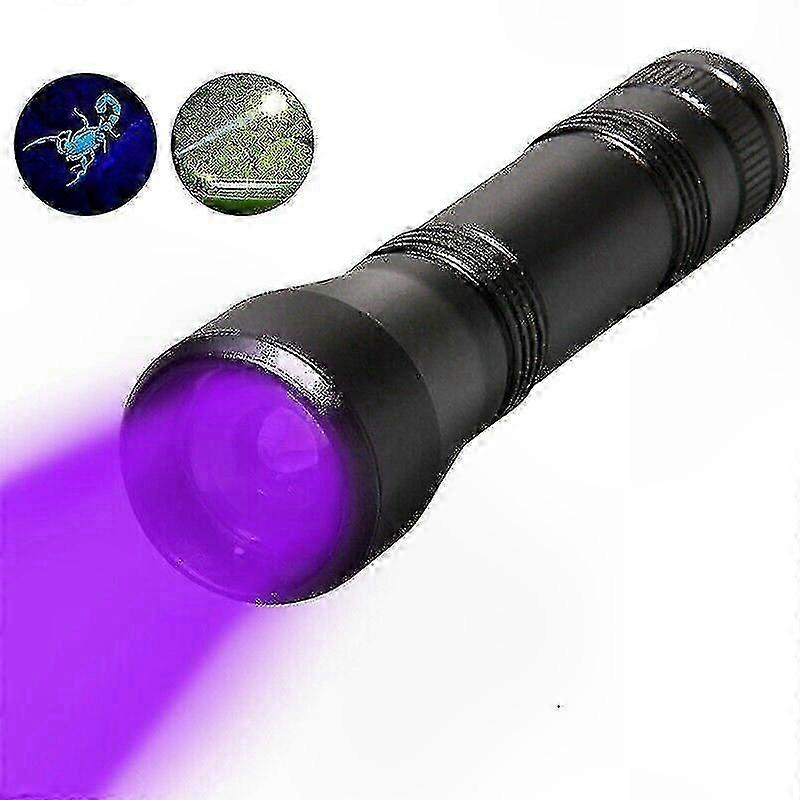 25000lm Uv Torch Outdoor Lighting 5 Modes Led Uv Flashlight Zoomable Lantern