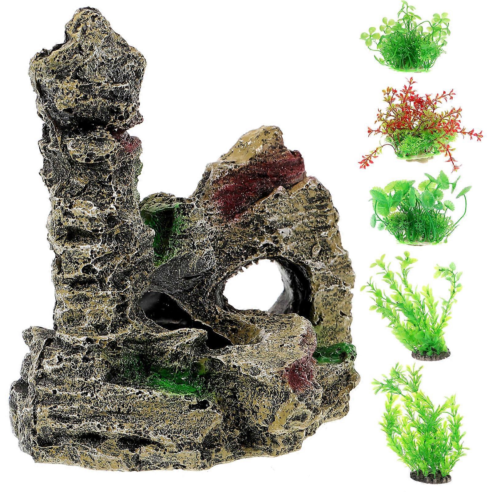 Artificial Fish Tank Plant Decoration for Aquarium Use 6Pcs