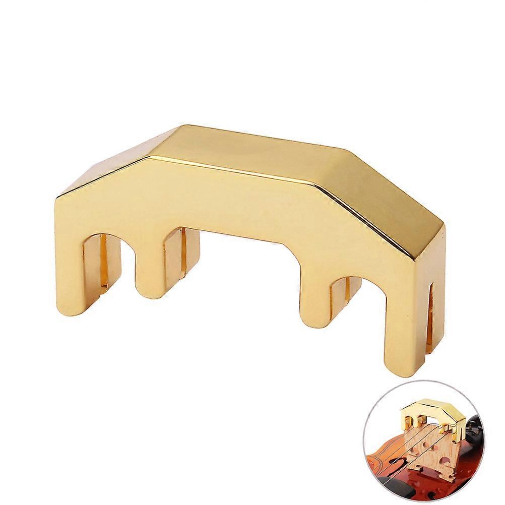 Violin Mute Metal Durable Practice Mute for Violin Use Gold Color