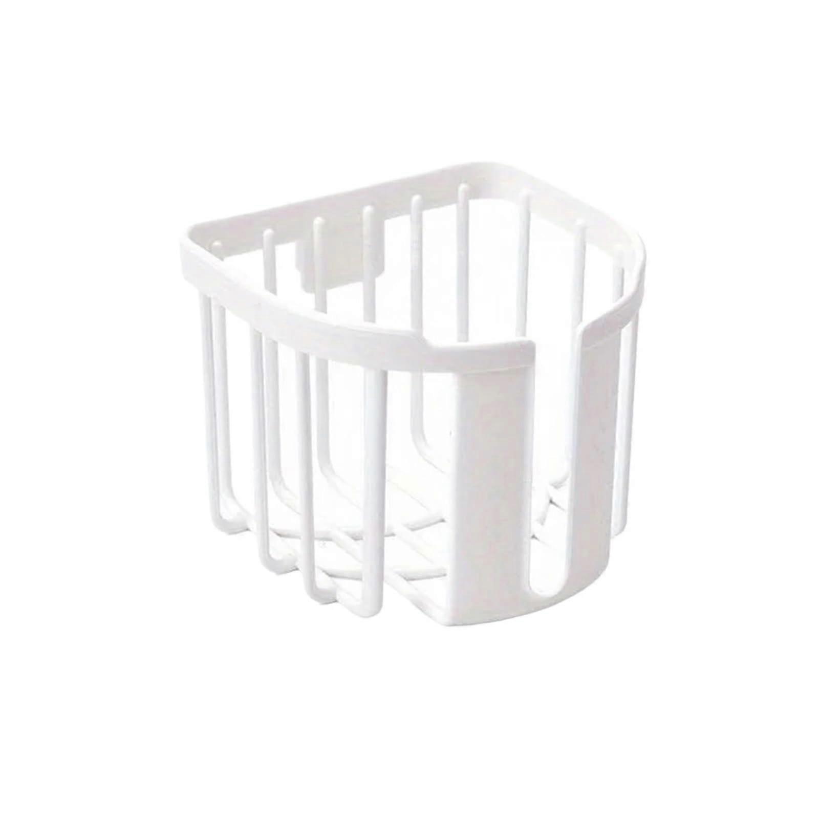 Wall Mounted Tissue Box White, Toilet Paper Holder With Shelf, WallMounted Roll Paper Box