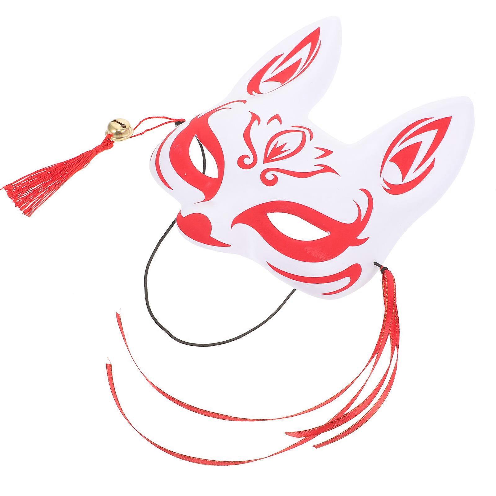 Decorative Fox Mask 5Pcs Half Face Japanese Style For Performance Parties Ideal For Adults And Kids