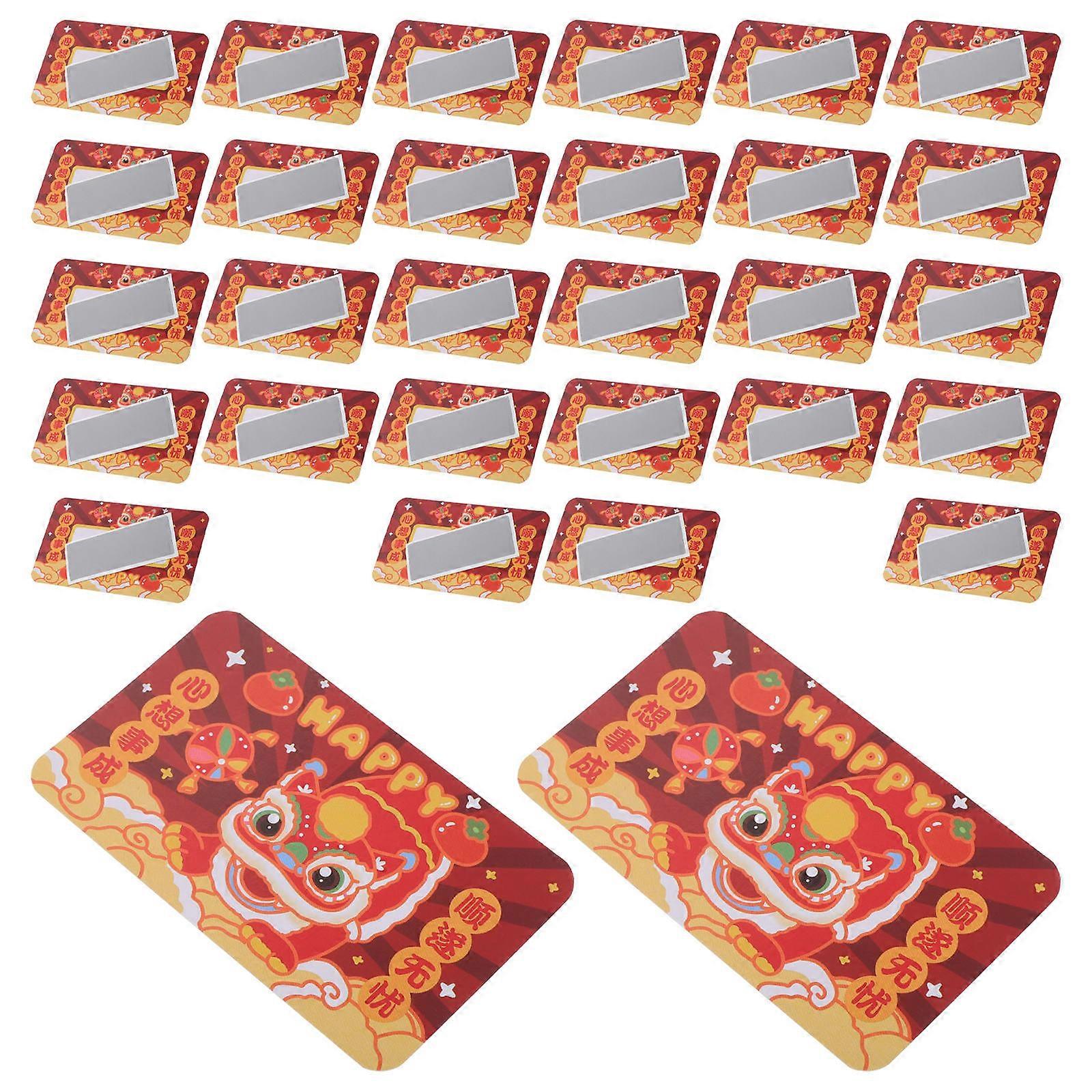 Chinese New Year Scratch Off for 30Pcs Fun Lunar Festival