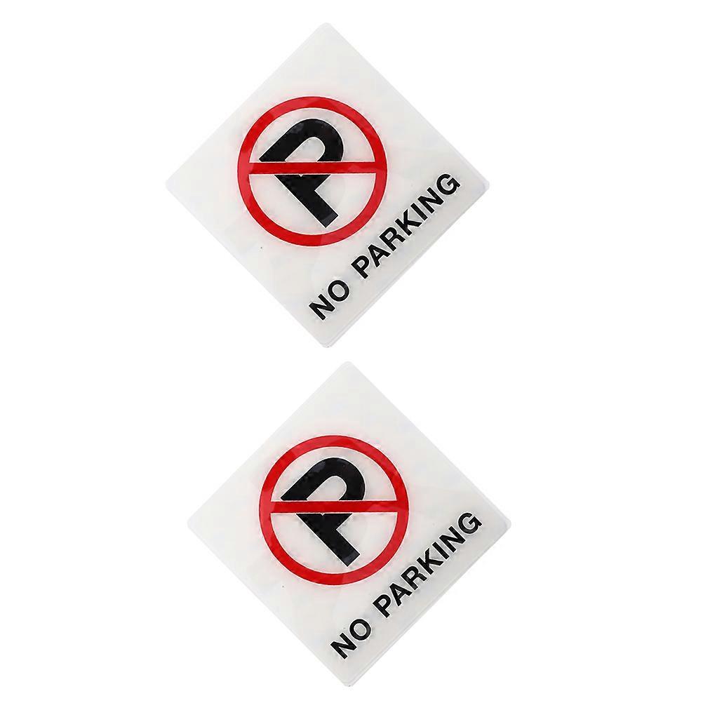 Self Adhesive No Parking Sign 8Pcs Square Waterproof For Homes Commercial Properties Enhanced Visibility Warning
