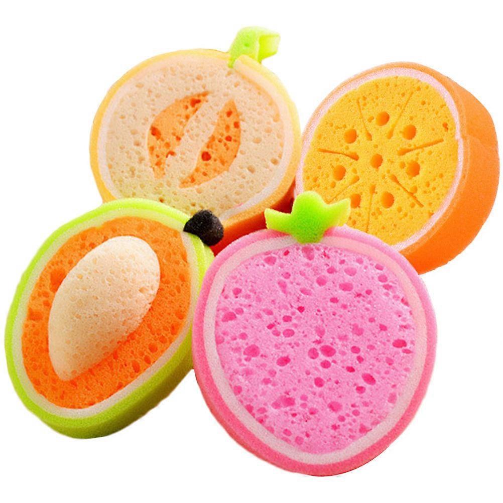 Bath Sponges Fruits Shaped for Kids Bath Tool 12Pcs Assorted