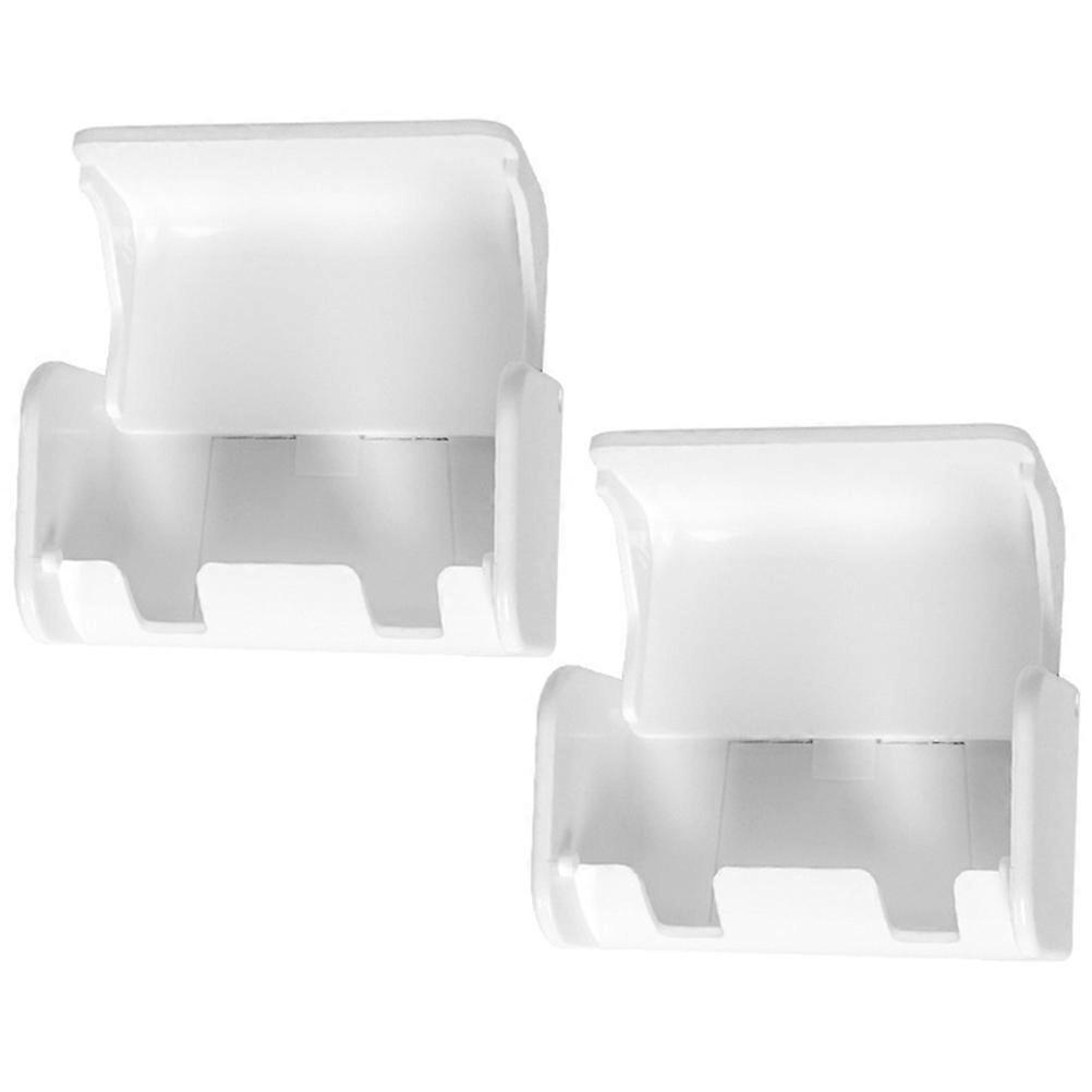 Punch-Free Toothbrush Holder 4Pcs Storage Shelf for Home Use Automatic Lid Opening White
