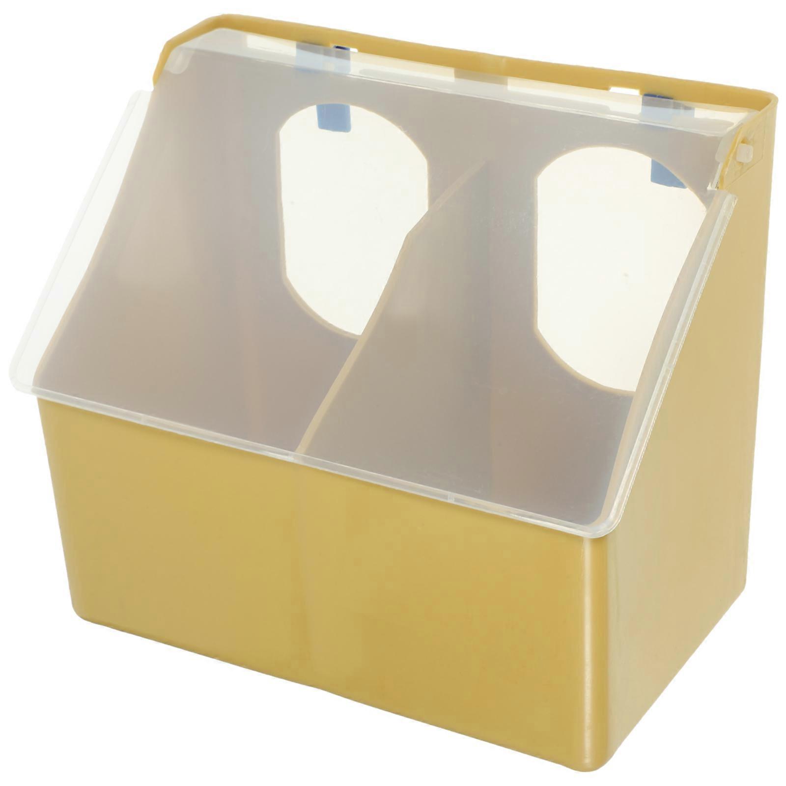 Plastic Quail Feeder Household Bird Feeder for Feeding 2Pcs Sturdy and Safe