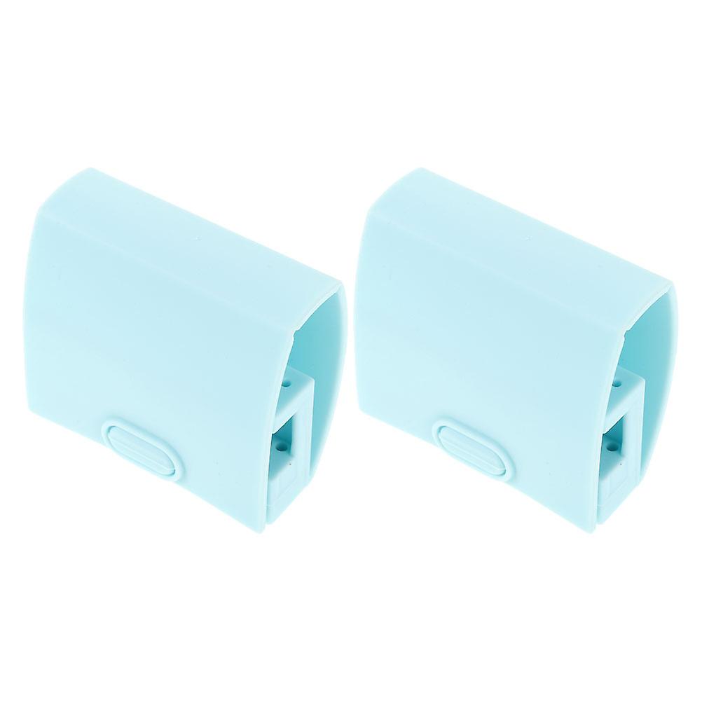 Sky Blue Compact Nail Drill Bit Holder for Manicure Tools with 8Pcs