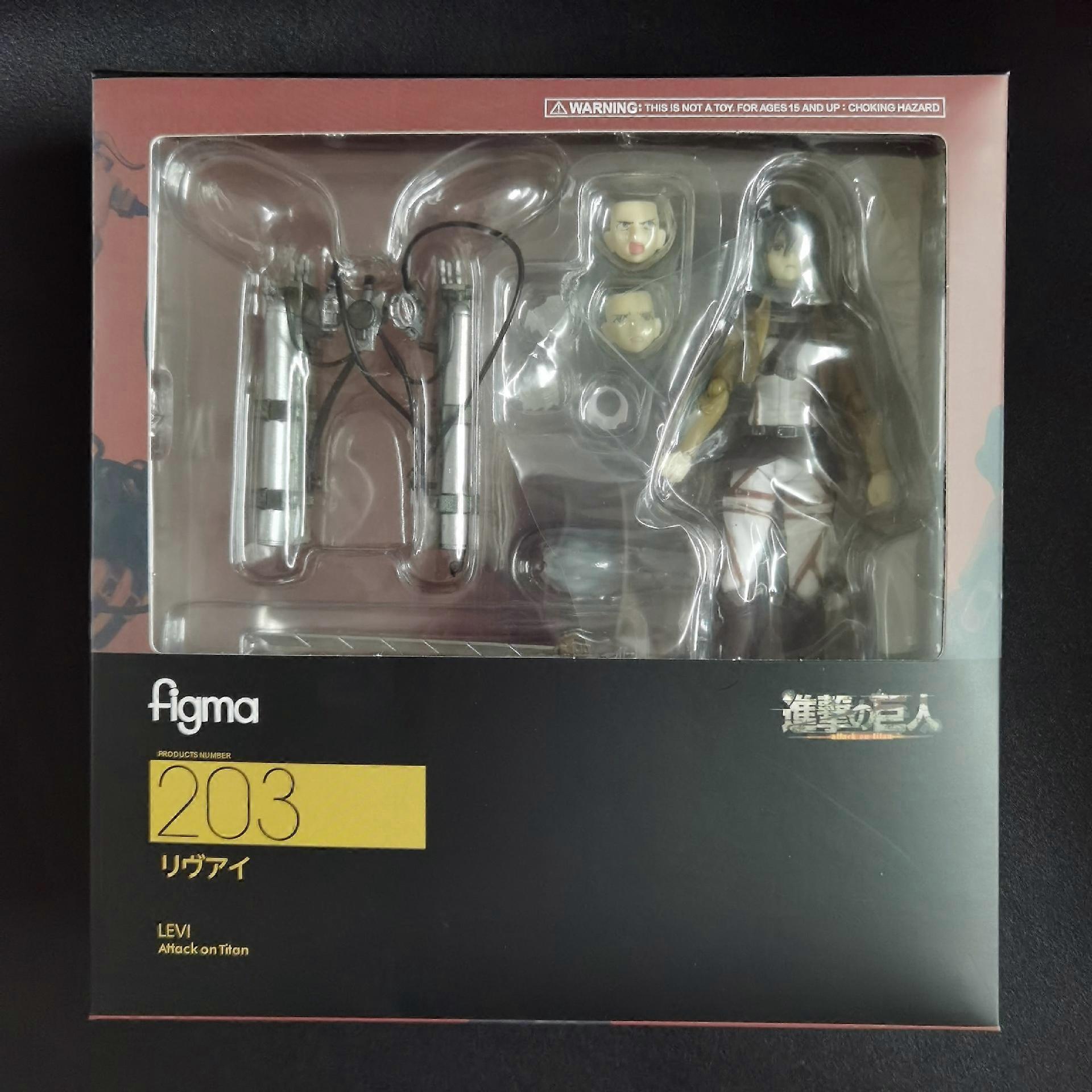 Anime Movie Peripherals Attack On Titan Levi Allen Mikasa Ackerman Figma 213PVC Action Figure Collection Statue Model Toy 19cm