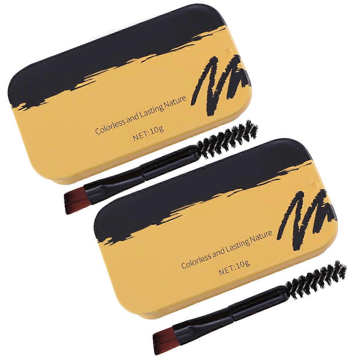 Eyebrow Styling Wax 2Pcs for Outdoor Activities Rectangular Assorted Color with Shaping
