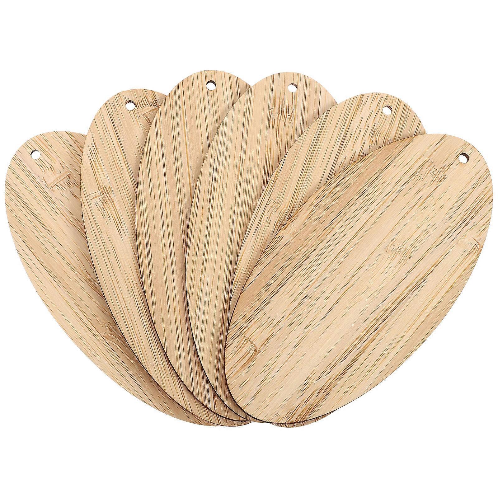 DIY Oval Bamboo Bookmarks for Decoration 18Pcs Blank Bookmarks