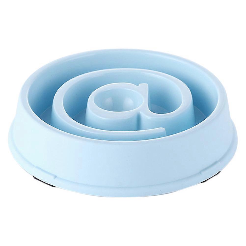 Pet Feeder Round Slow Eating Bowl for Dog and Puppy 2Pcs Sky Blue