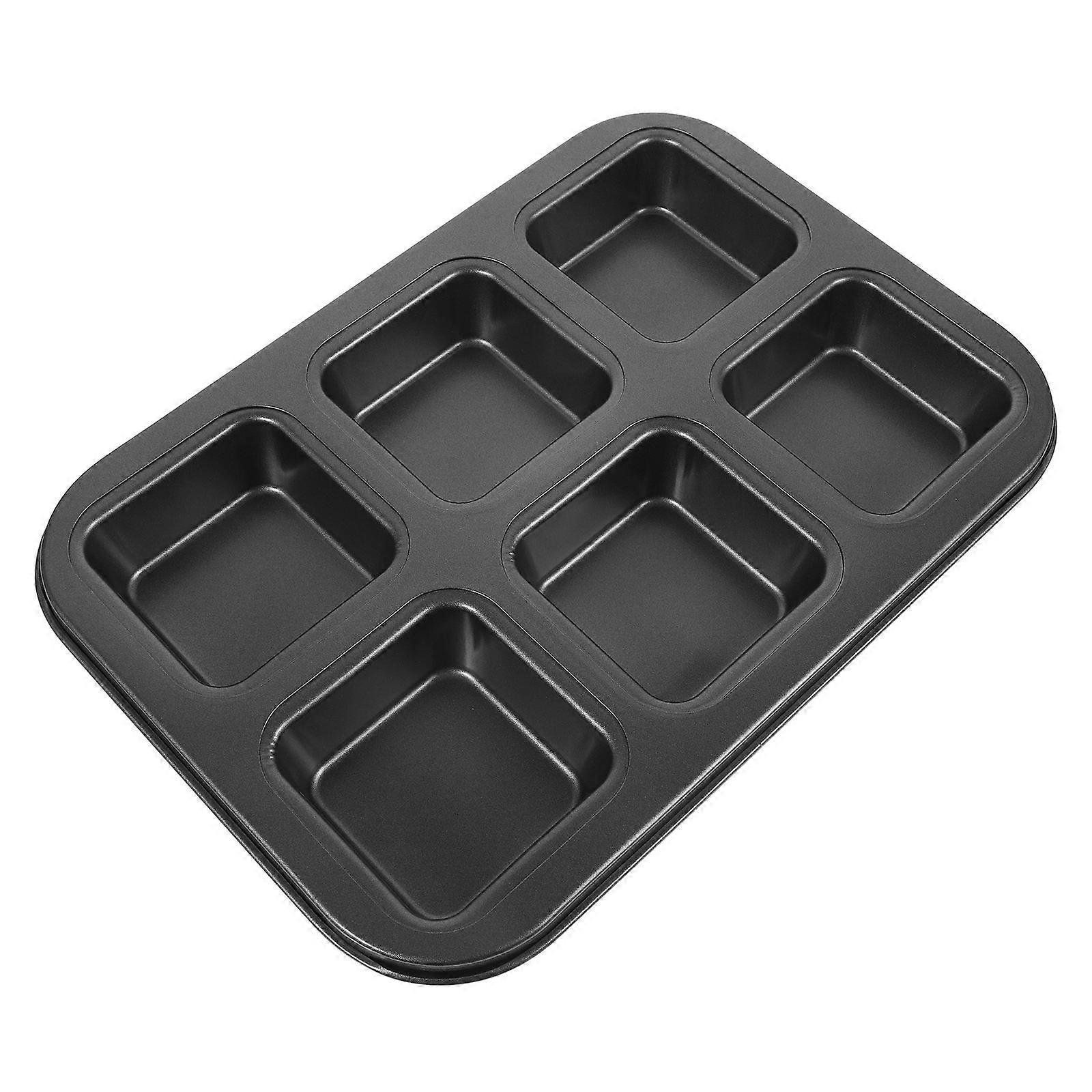 Black Square Baking Pan Non-Stick Bread Pan for Kitchen 5Pcs