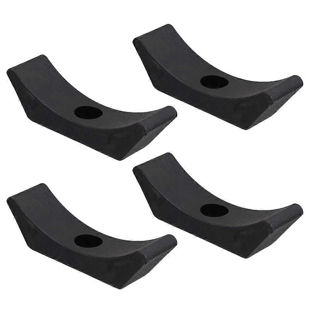 Black Dumbbell Saddles Plastic Replacement Cradles Storage Racks 8Pcs