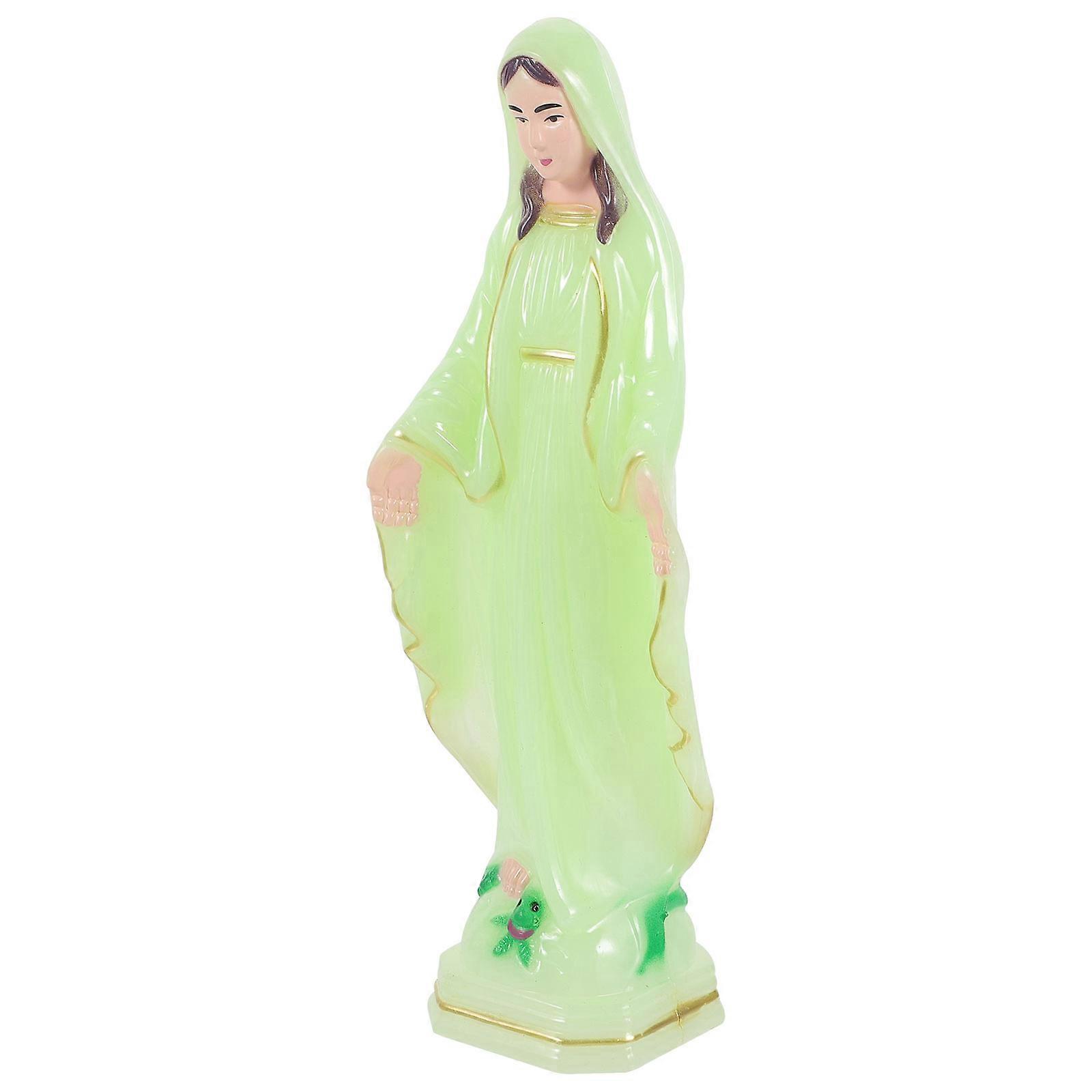 Plastic Virgin Mary Figurine 2Pcs Desktop Adornment Realistic Style Ideal For Friends Religious People Gift Suitable For Various Occasions