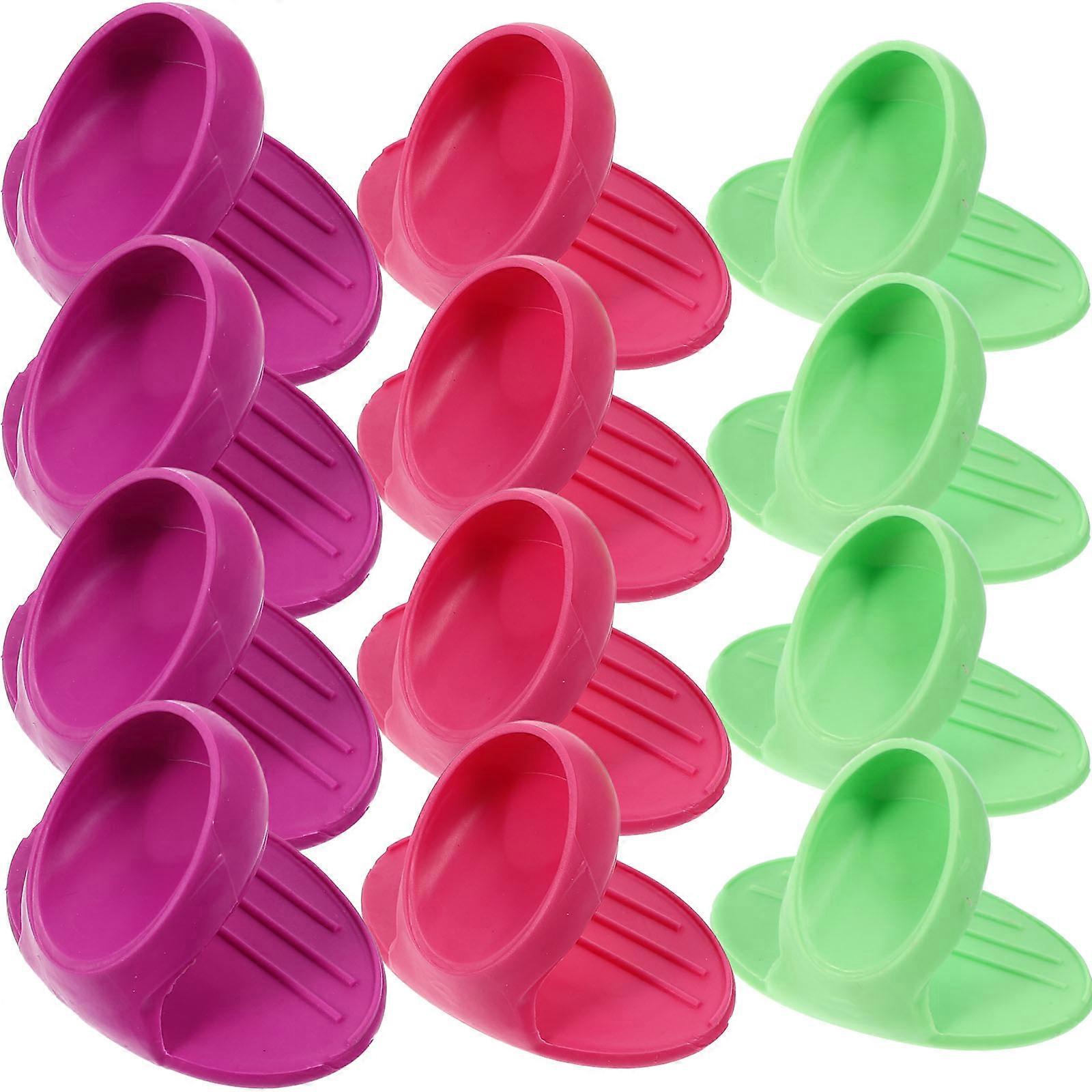 Silicone Pot Holders Microwave Oven Clips Protective Cooking Clips 12Pcs