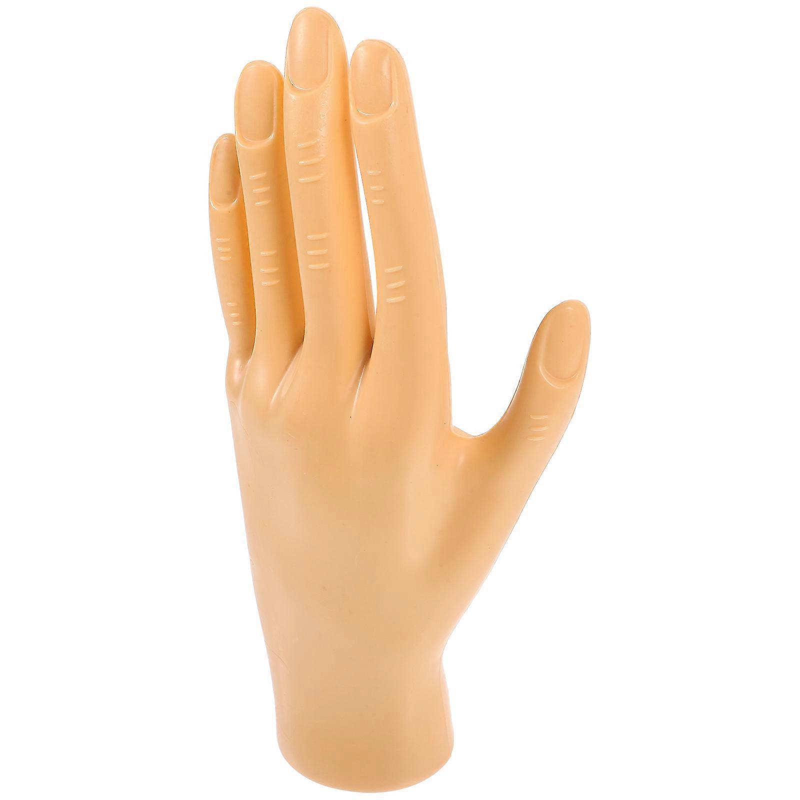Practice Hand for Nails Simulated Nail Practice Hand 3Pcs Brown Rubber