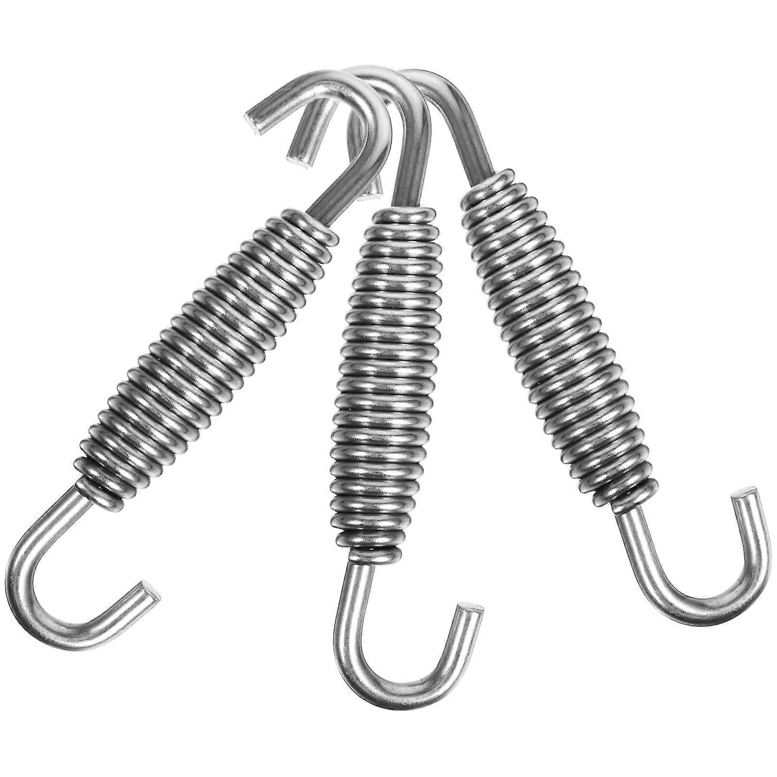 Exhaust Pipe Spring Hook for Motorcycle Pipe Spring 15Pcs Silver