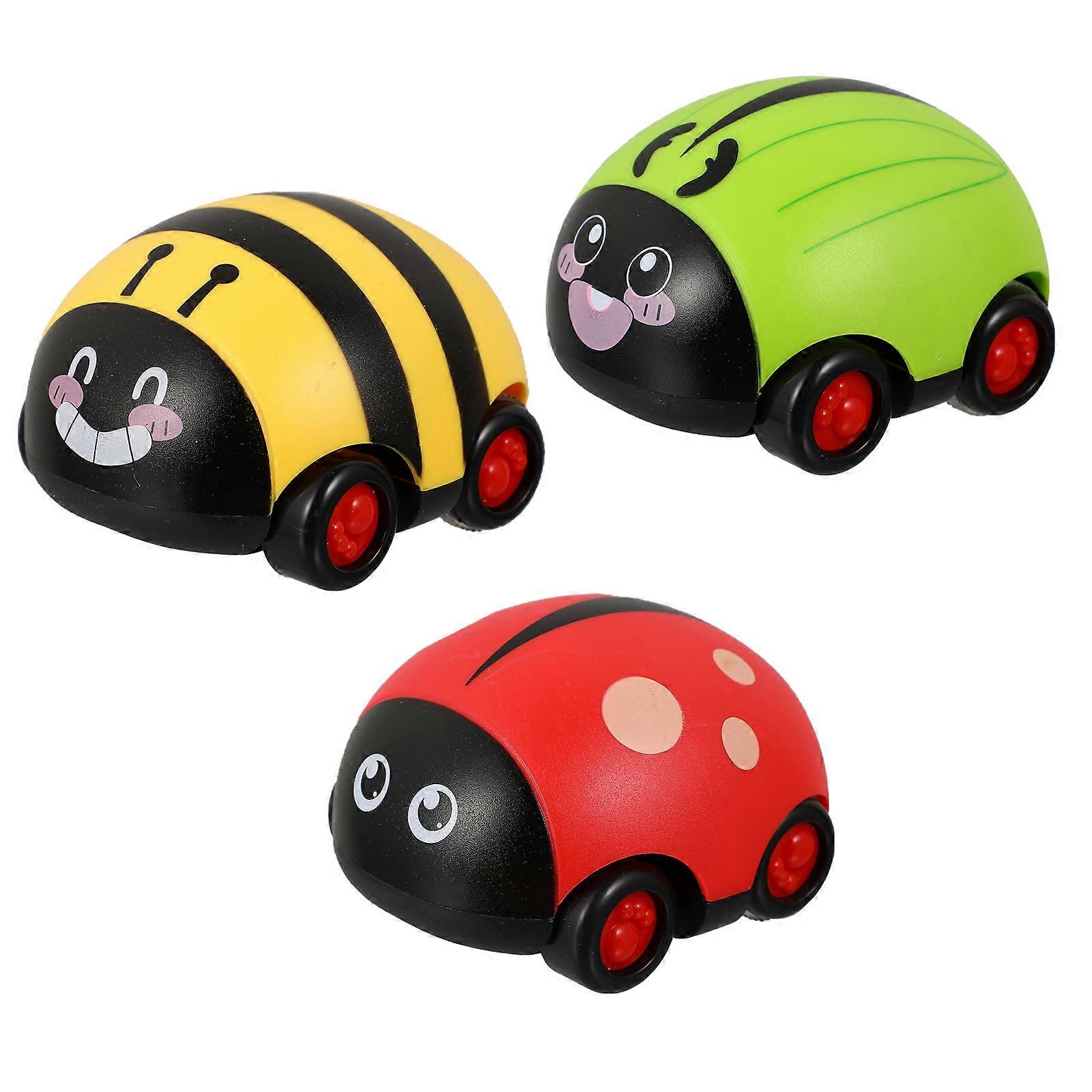 Kids Car Toy Beetle Shape Car Useful for Educational Play 3Pcs Set