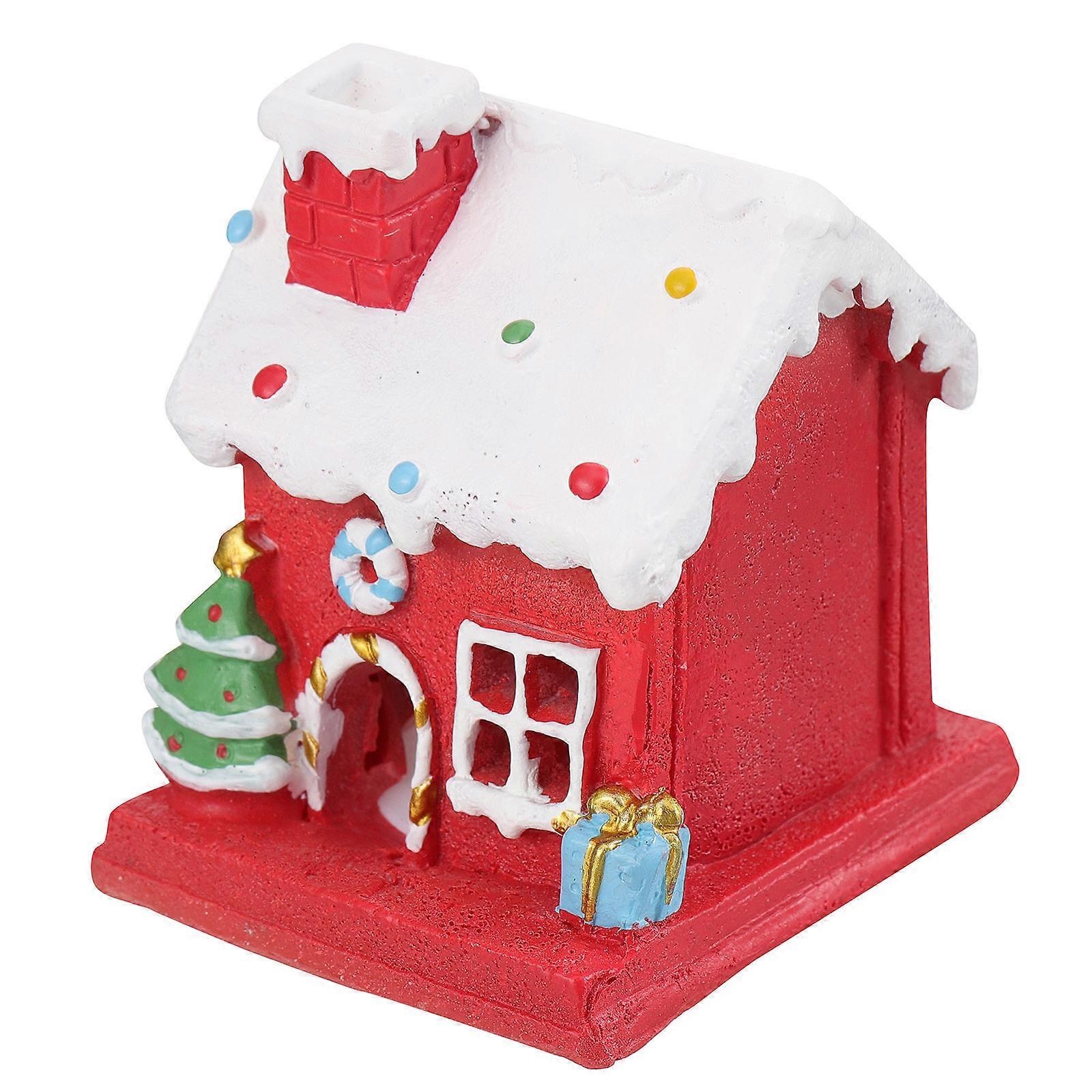 Micro House Décor Christmas Simulation House 5.5X6.5CM Lighting 1Pack
