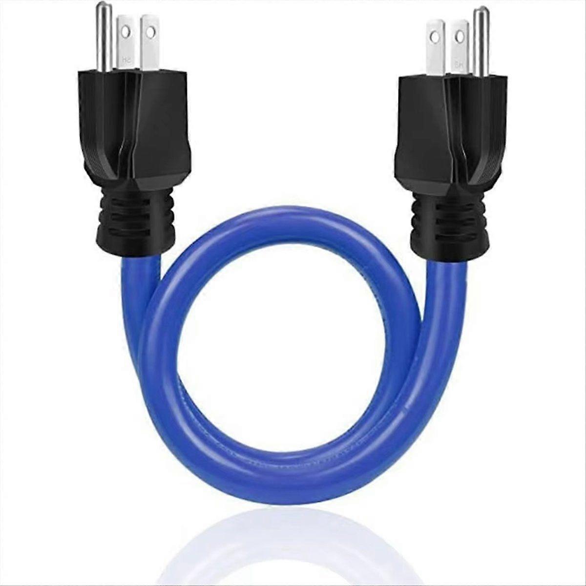 3 Prong Male to Male Extension Cord for Transfer Switch Double Male 5-15P 12AWG 125V US Plug Generator Adapter Cord