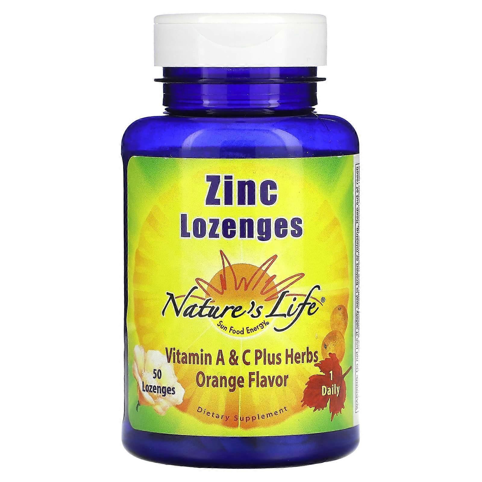 Zinc Lozenges, Orange, 50 Lozenges