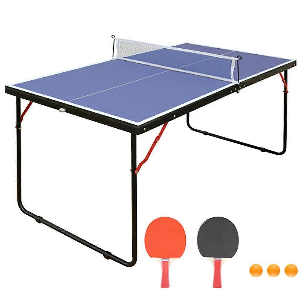 Foldable Table Tennis Table Net Paddles Balls Portable Indoor Outdoor