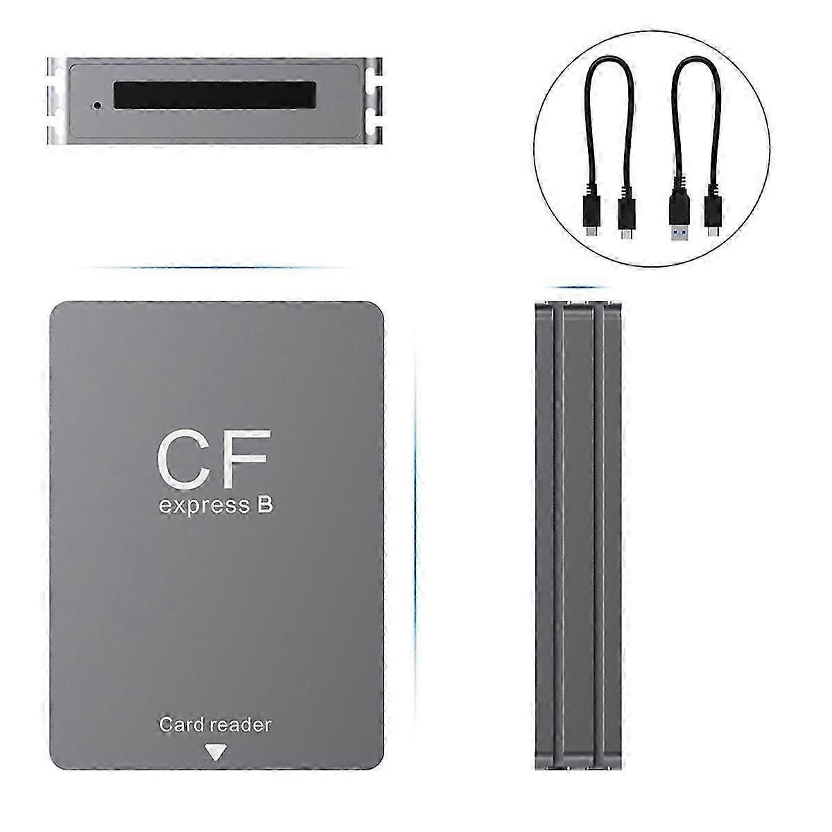 CFexpress Type B Card Reader USB3.2 Gen2 10Gbps CFexpress Reader Memory Card Adapter with USB C to U