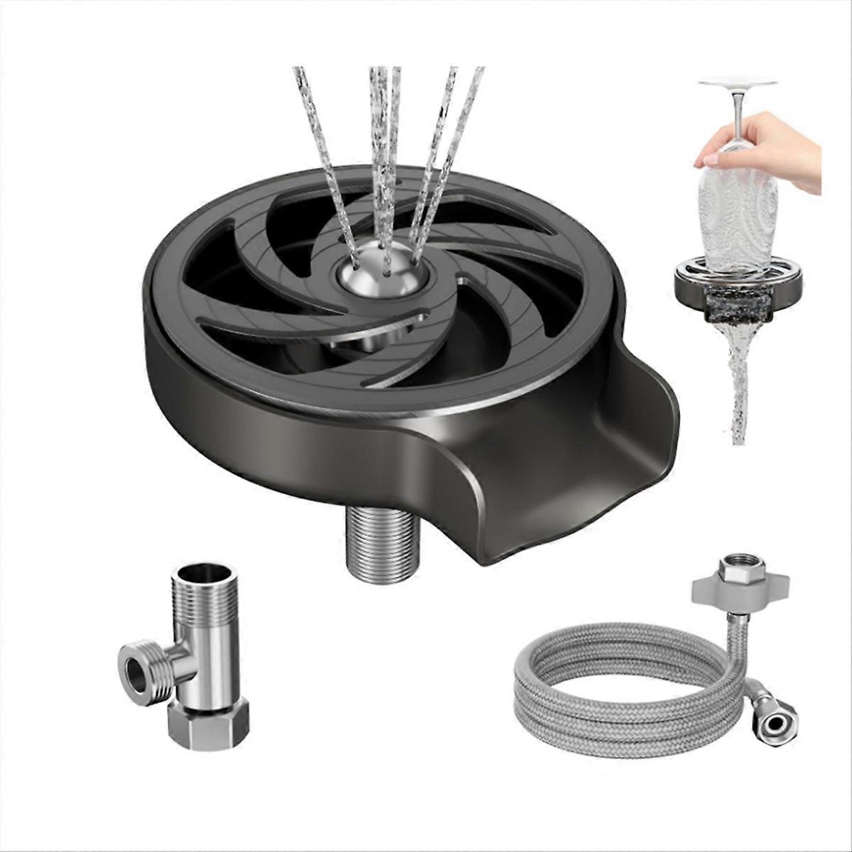 Glass Rinser,Cup Washer for Kitchen Sink,Faucet Cup Cleaner