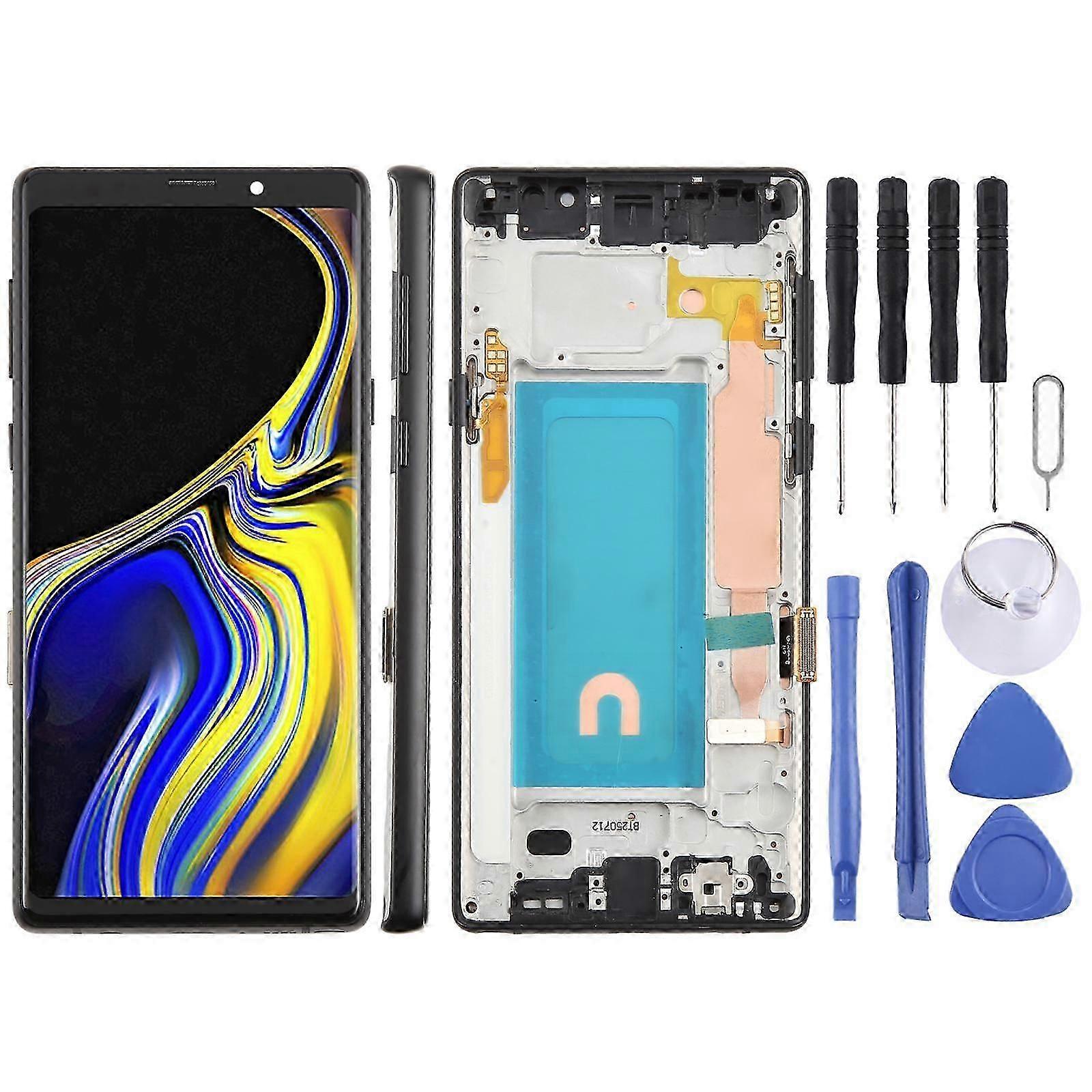 Samsung Galaxy Note9 Sm-N960f 6.33インチTFT液晶画面デジタイザーフルアセンブリ(フレーム付き)