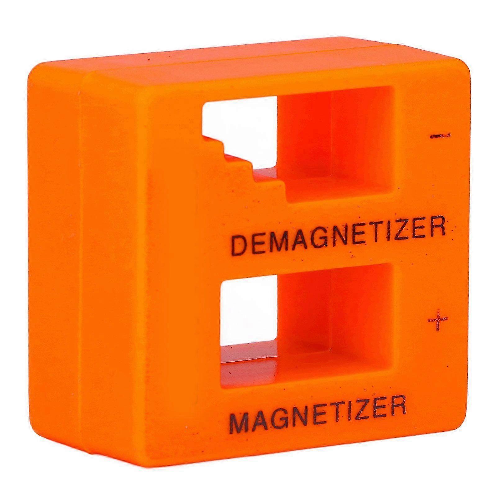 Magnetizer Demagnetizer ABS Portable Tool for Screwdriver Bit Screw Nut Tweezers Orange