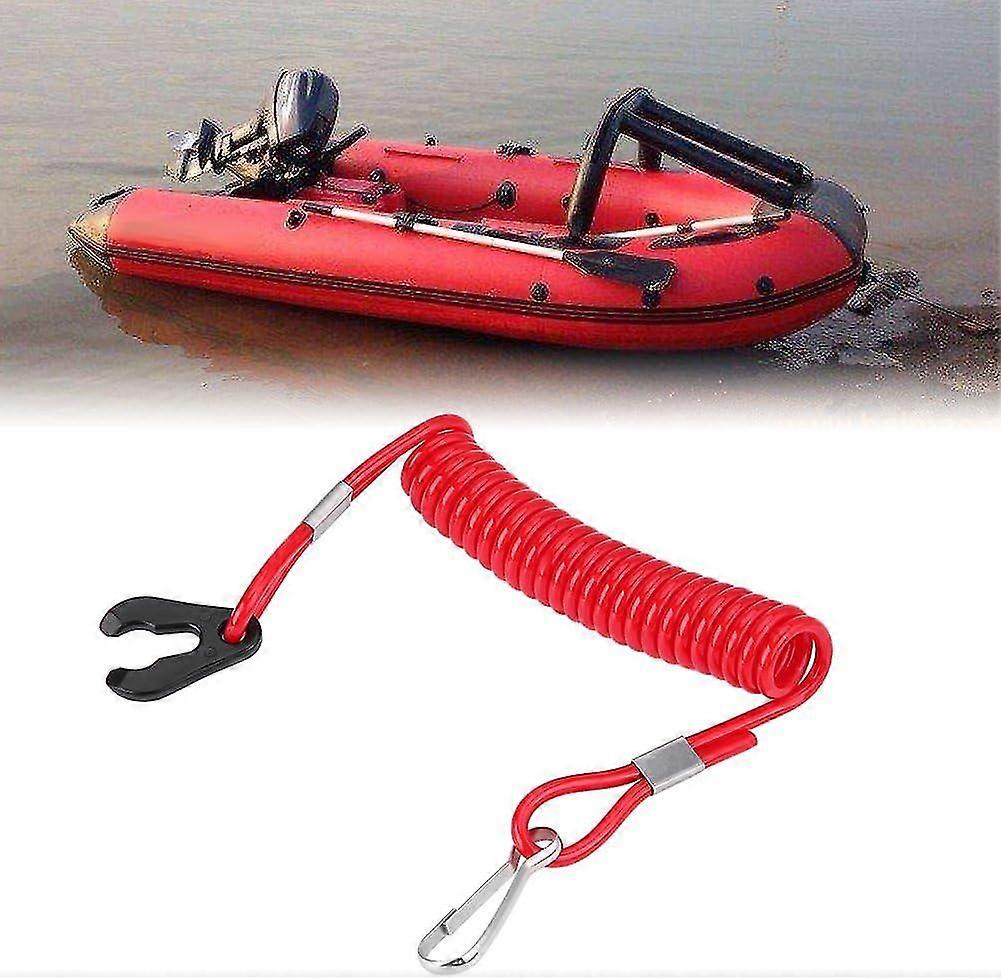Engine Ignition Switch Rope, Engine Stop Switch Lanyard, Safety Boat Motor Outboard Kill Switch Key Lanyard Kill Cord, Boat Ignition Safety 